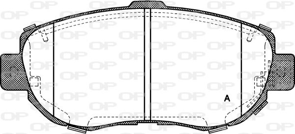 OPEN PARTS Комплект тормозных колодок, дисковый тормоз BPA0456.14